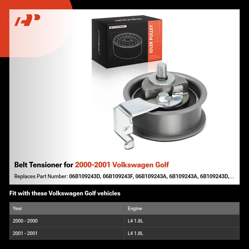 Belt Tensioner for 2000-2001 Volkswagen Golf