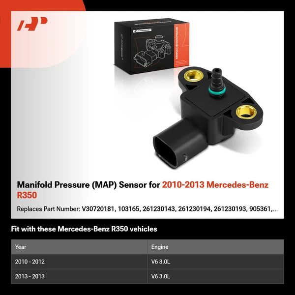Manifold Pressure (MAP) Sensor for 2010-2013 Mercedes-Benz R350