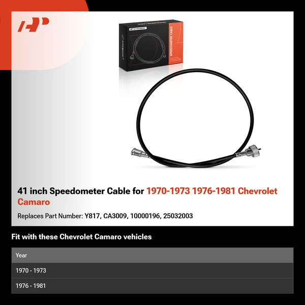 41 inch Speedometer Cable for 1970-1973 1976-1981 Chevrolet Camaro