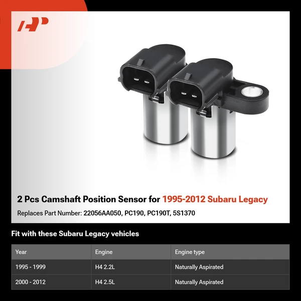 2 Pcs Camshaft Position Sensor for 1995-2012 Subaru Legacy