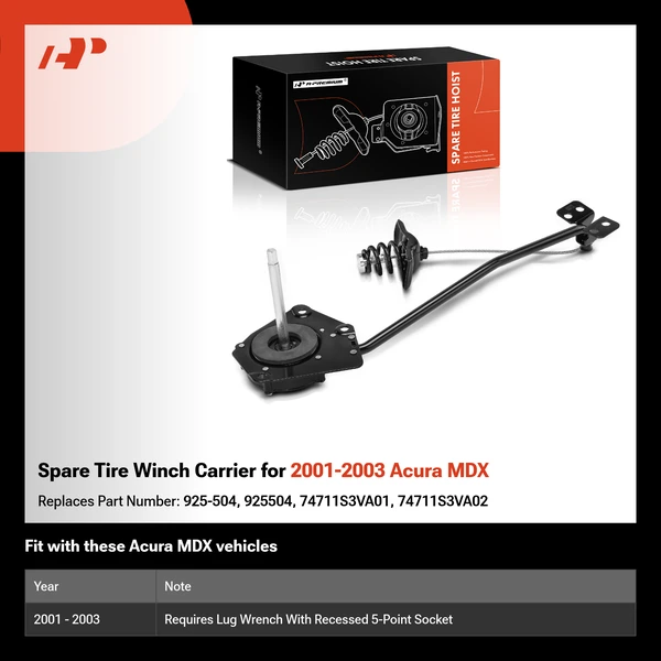 Spare Tire Winch Carrier for 2001-2003 Acura MDX