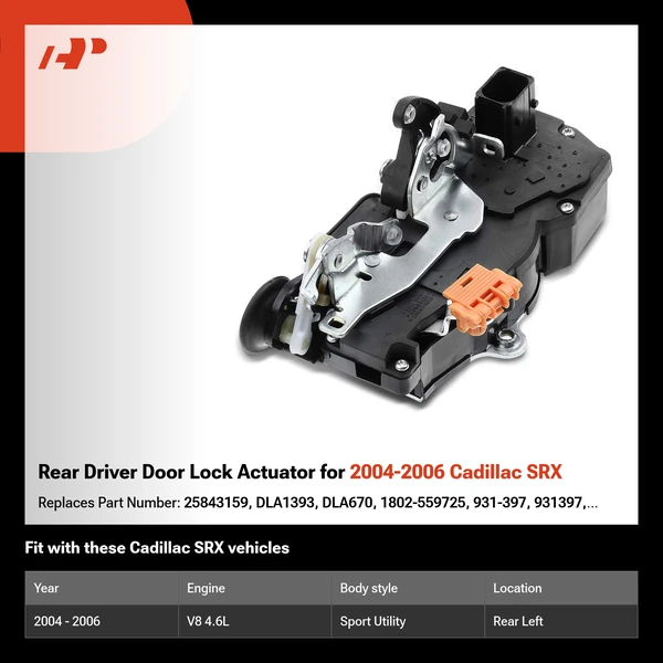 Rear Driver Door Lock Actuator for 2004-2006 Cadillac SRX