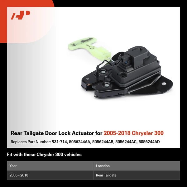 Rear Tailgate Door Lock Actuator for 2005-2018 Chrysler 300