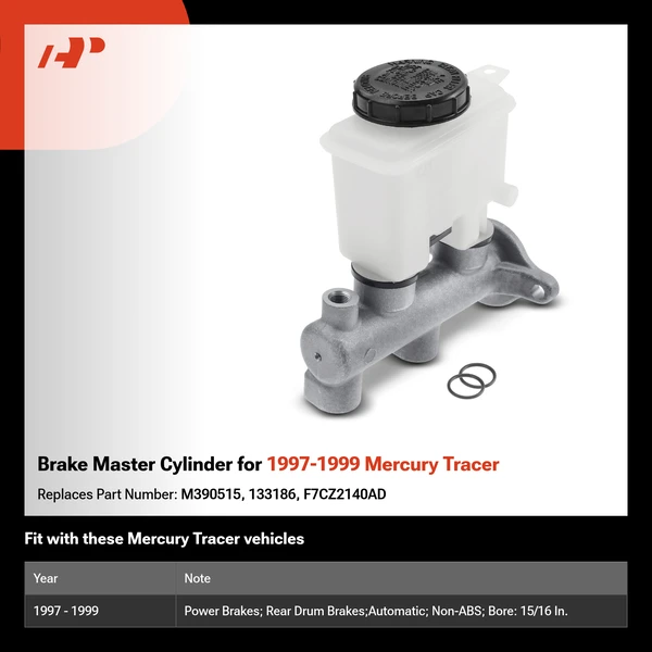Brake Master Cylinder for 1997-1999 Mercury Tracer