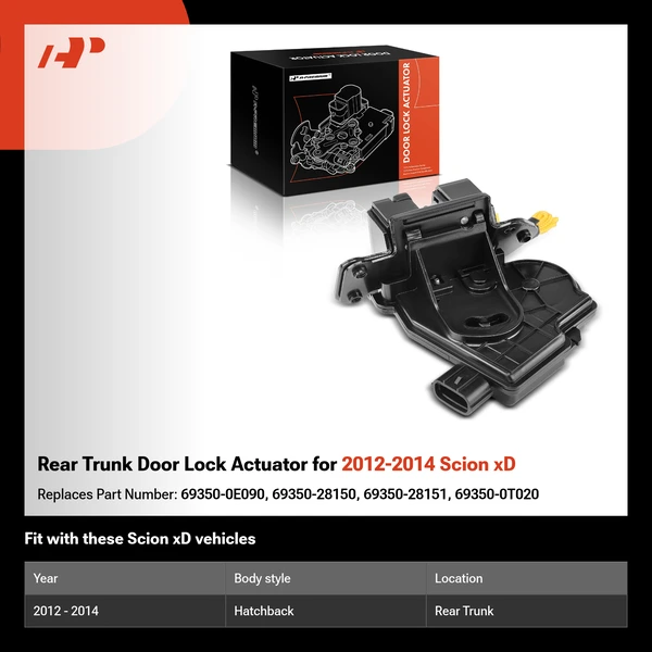 Rear Trunk Door Lock Actuator for 2012-2014 Scion xD