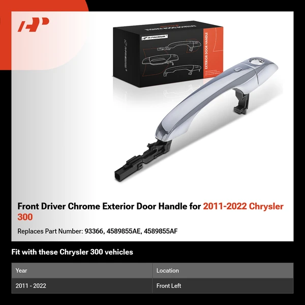 Front Driver Chrome Exterior Door Handle for 2011-2022 Chrysler 300