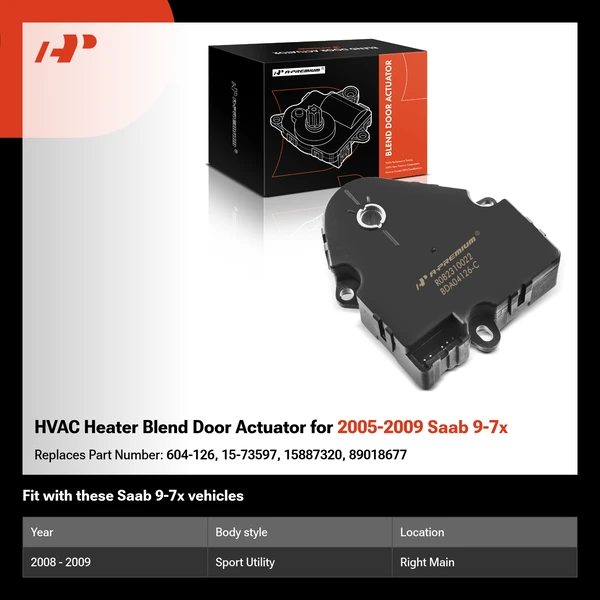 HVAC Heater Blend Door Actuator for 2005-2009 Saab 9-7x