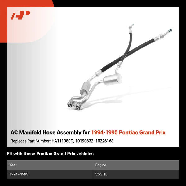 AC Manifold Hose Assembly for 1994-1995 Pontiac Grand Prix