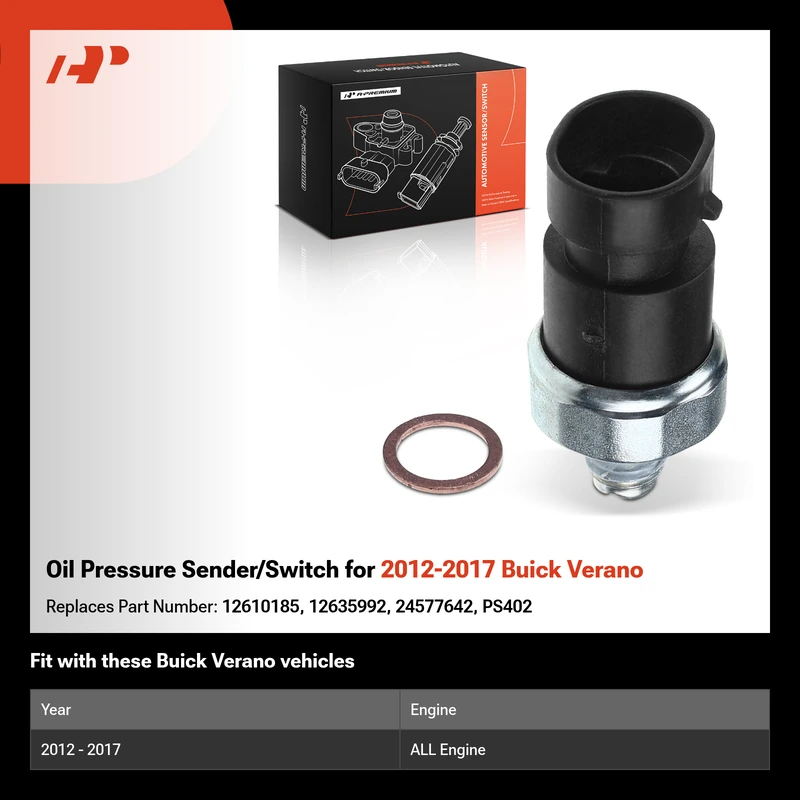 Oil Pressure Sender/Switch for 2012-2017 Buick Verano