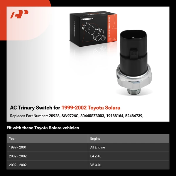 AC Trinary Switch for 1999-2002 Toyota Solara