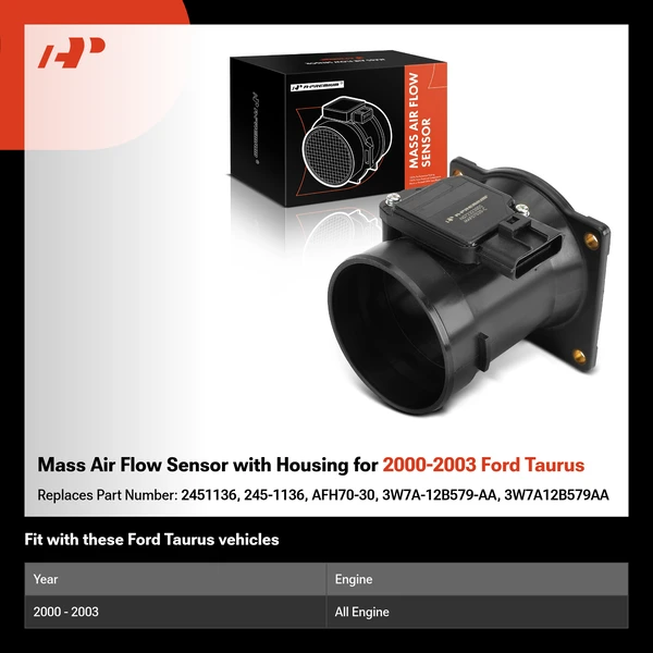 Mass Air Flow Sensor with Housing  for 2000-2003 Ford Taurus
