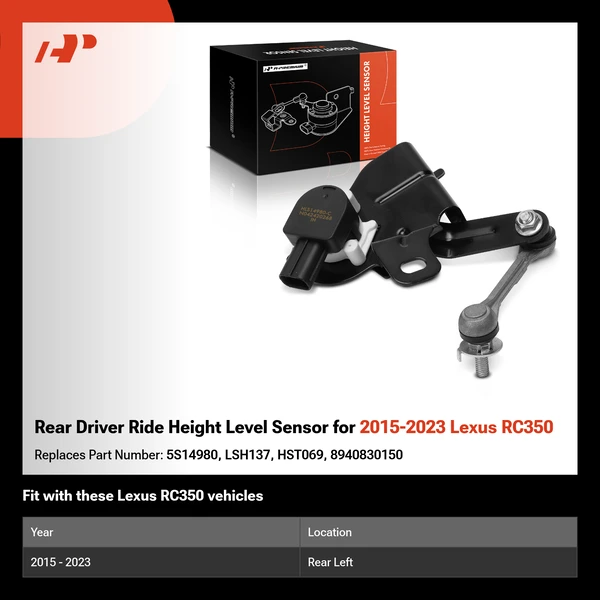 Rear Driver Ride Height Level Sensor for 2015-2023 Lexus RC350