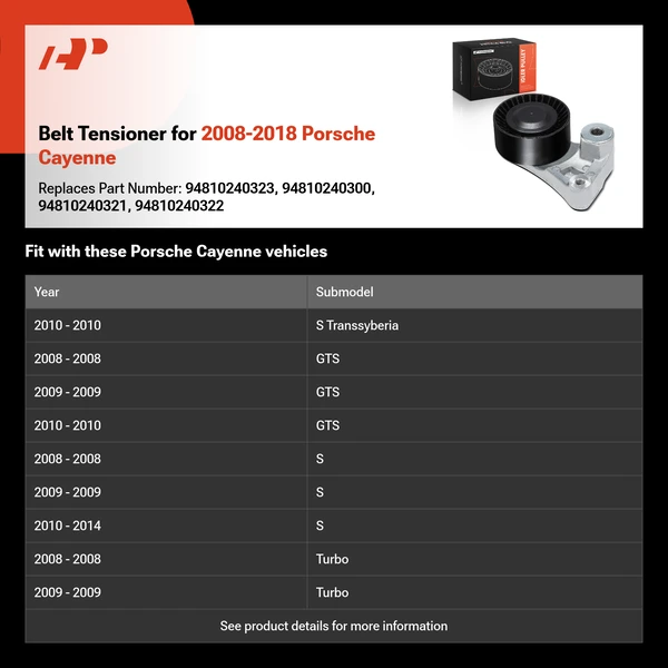 Belt Tensioner for 2008-2018 Porsche Cayenne