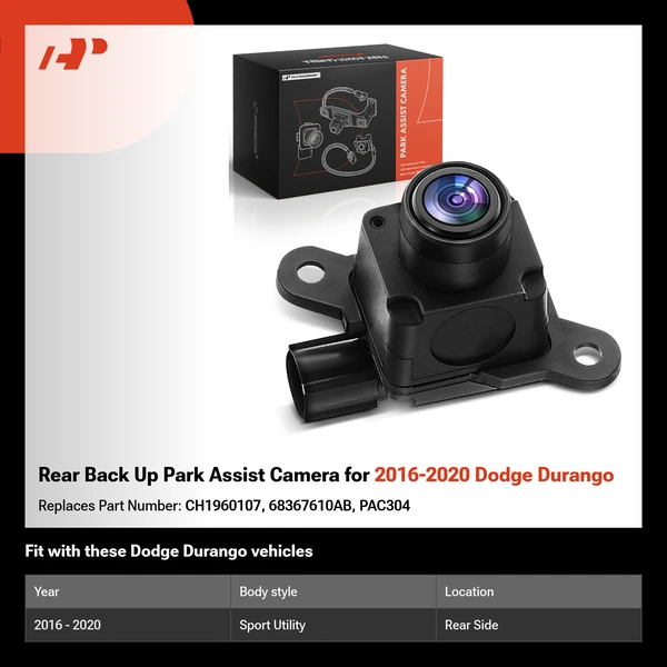 Rear Back Up Park Assist Camera for 2016-2020 Dodge Durango