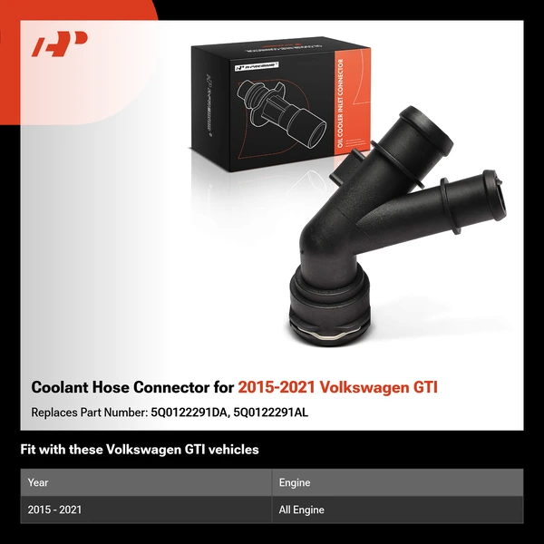 Coolant Hose Connector for 2015-2021 Volkswagen GTI
