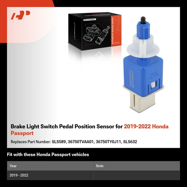 Brake Light Switch Pedal Position Sensor for 2019-2022 Honda Passport