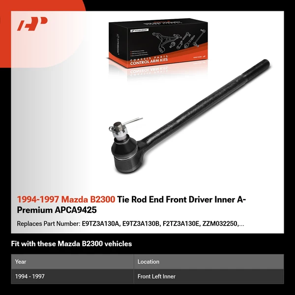1994-1997 Mazda B2300 Tie Rod End Front Driver Inner A-Premium APCA9425
