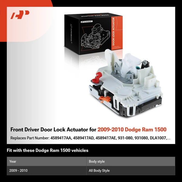 Front Driver Door Lock Actuator for 2009-2010 Dodge Ram 1500