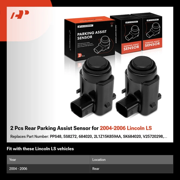 2 Pcs Rear Parking Assist Sensor for 2004-2006 Lincoln LS