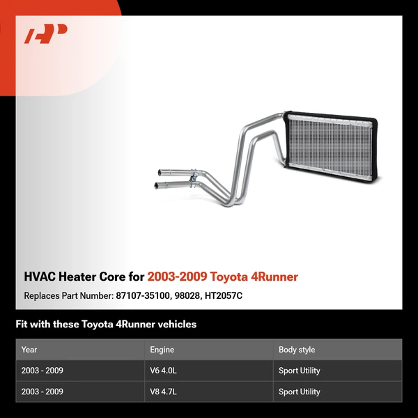 HVAC Heater Core for 2003-2009 Toyota 4Runner
