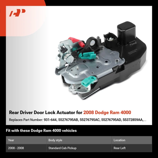 Rear Driver Door Lock Actuator for 2008 Dodge Ram 4000