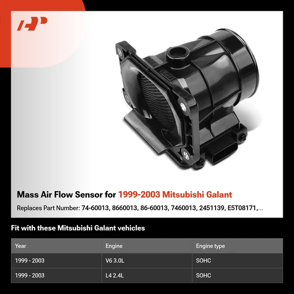 Mass Air Flow Sensor for 1999-2003 Mitsubishi Galant