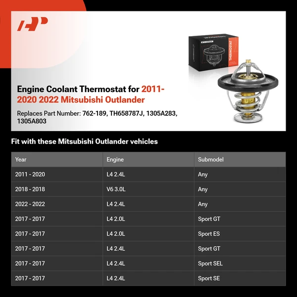 Engine Coolant Thermostat for 2011-2020 2022 Mitsubishi Outlander