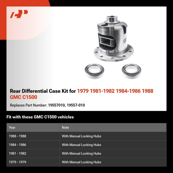 Rear Differential Case Kit for 1979 1981-1982 1984-1986 1988 GMC C1500