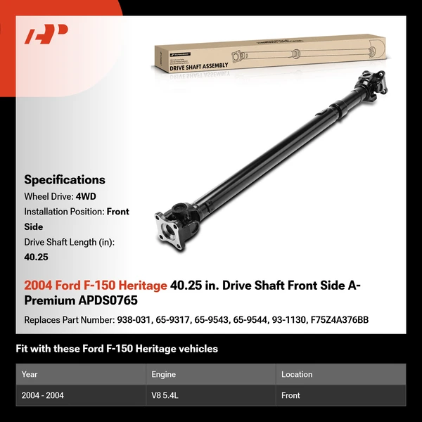 2004 Ford F-150 Heritage 40.25 in. Drive Shaft Front Side A-Premium APDS0765