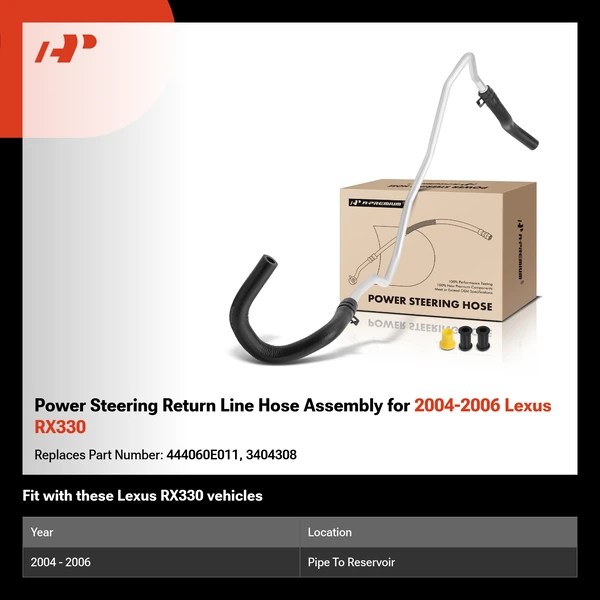 Power Steering Return Line Hose Assembly for 2004-2006 Lexus RX330