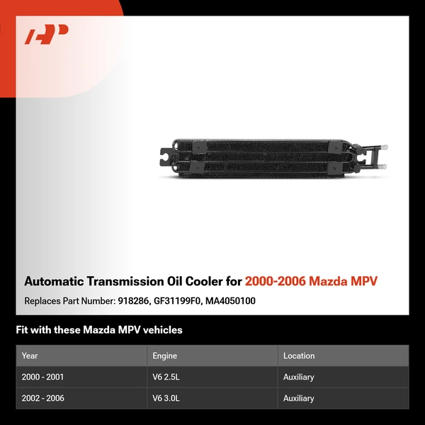Automatic Transmission Oil Cooler for 2000-2006 Mazda MPV