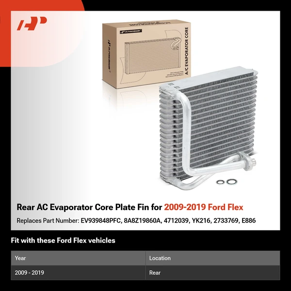 Rear AC Evaporator Core Plate Fin for 2009-2019 Ford Flex