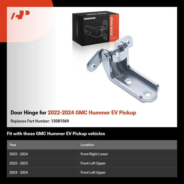 Door Hinge for 2022-2024 GMC Hummer EV Pickup