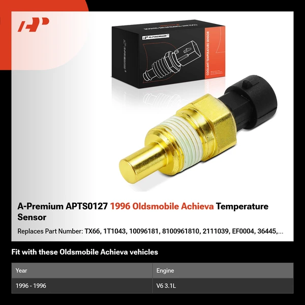 A-Premium APTS0127 1996 Oldsmobile Achieva Temperature Sensor