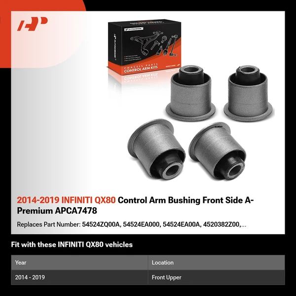 2014-2019 INFINITI QX80 Control Arm Bushing Front Side A-Premium APCA7478