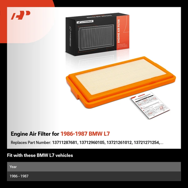 Engine Air Filter for 1986-1987 BMW L7
