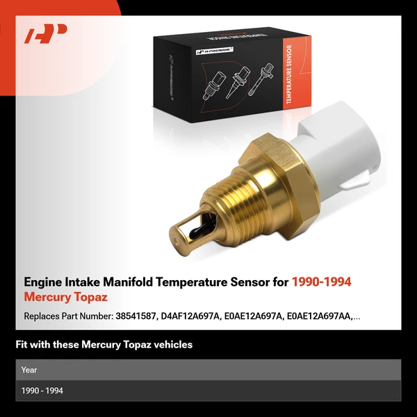 Engine Intake Manifold Temperature Sensor for 1990-1994 Mercury Topaz