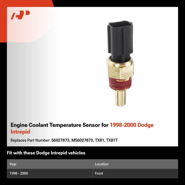 Engine Coolant Temperature Sensor for 1998-2000 Dodge Intrepid