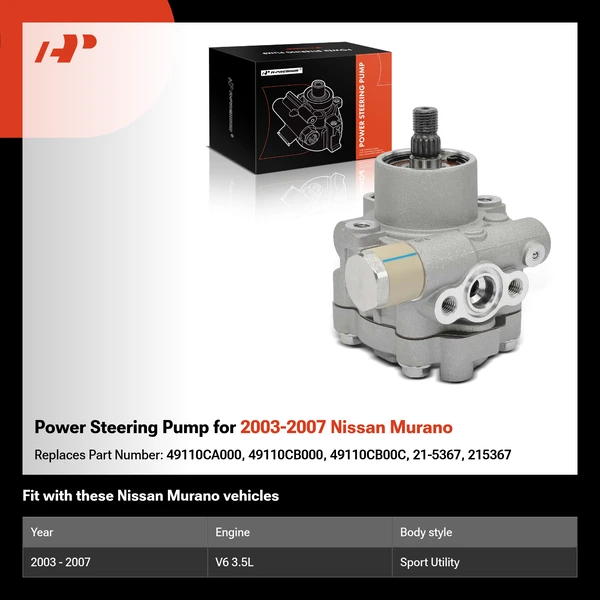 Power Steering Pump for 2003-2007 Nissan Murano