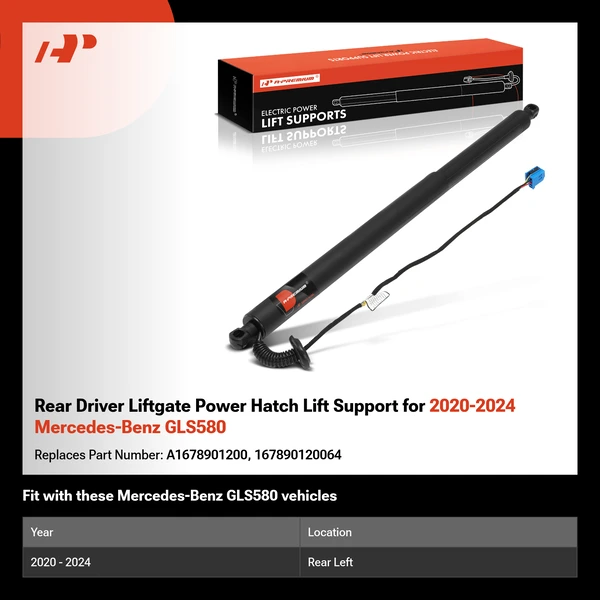 Rear Driver Liftgate Power Hatch Lift Support for 2020-2024 Mercedes-Benz GLS580