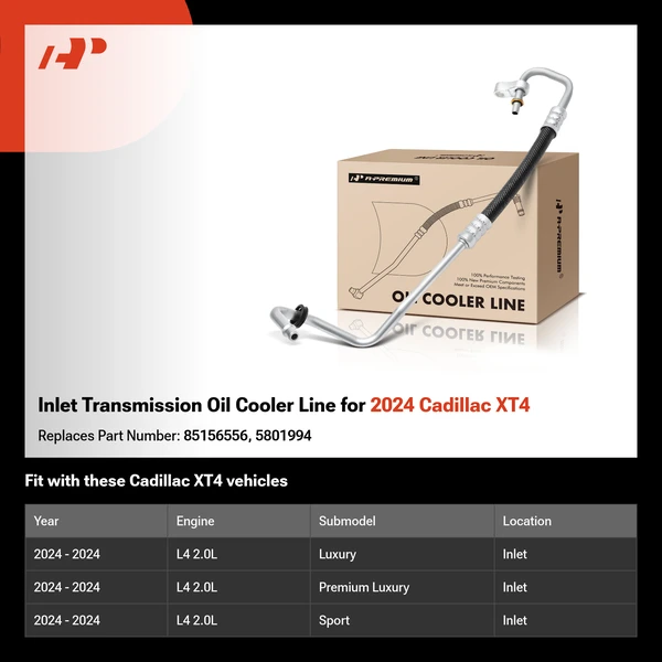 Inlet Transmission Oil Cooler Line for 2024 Cadillac XT4