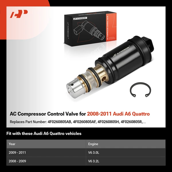 AC Compressor Control Valve for 2008-2011 Audi A6 Quattro