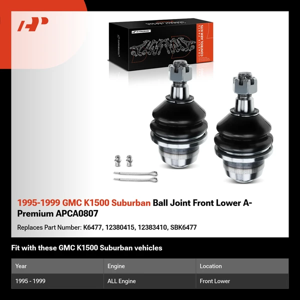 1995-1999 GMC K1500 Suburban Ball Joint Front Lower A-Premium APCA0807