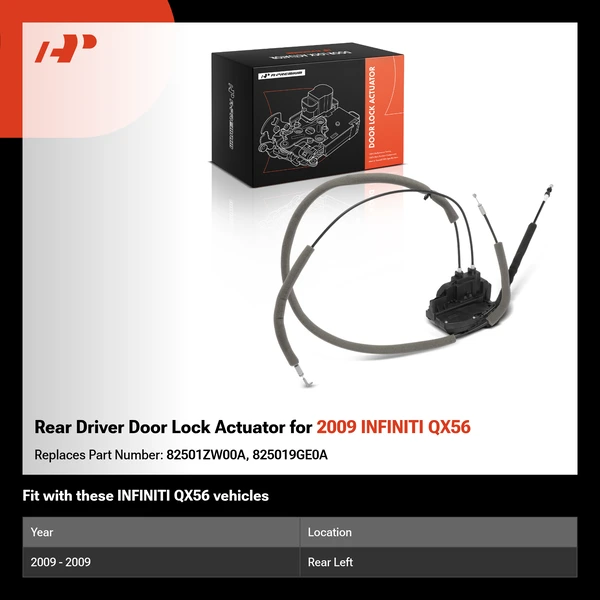 Rear Driver Door Lock Actuator for 2009 INFINITI QX56