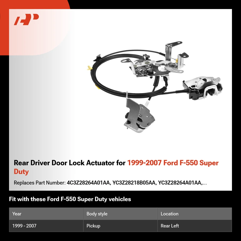 Rear Driver Door Lock Actuator for 1999-2007 Ford F-550 Super Duty