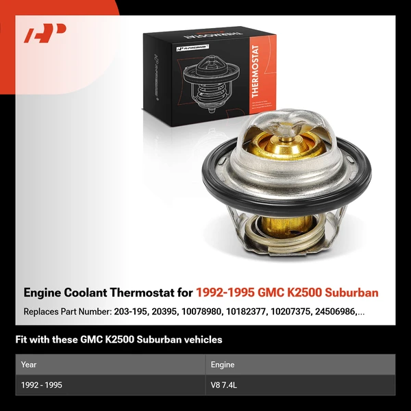 Engine Coolant Thermostat for 1992-1995 GMC K2500 Suburban