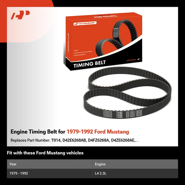 Engine Timing Belt for 1979-1992 Ford Mustang