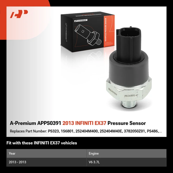 A-Premium APPS0391 2013 INFINITI EX37 Pressure Sensor