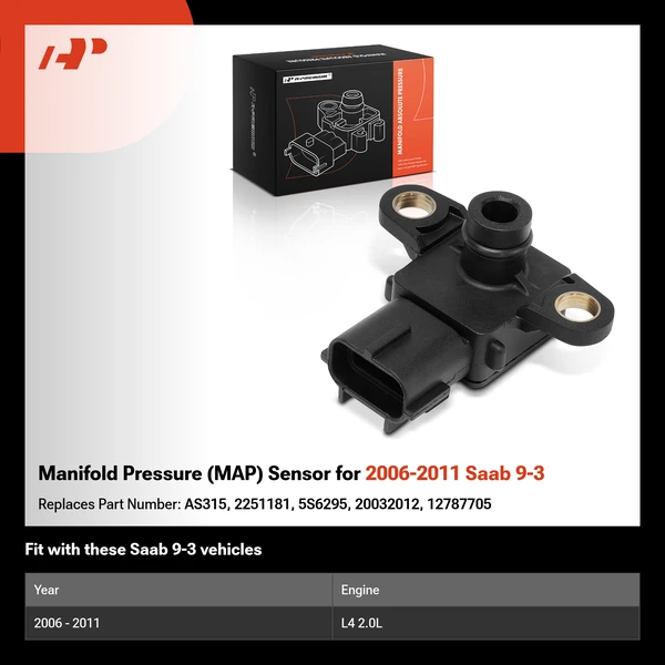 Manifold Pressure (MAP) Sensor for 2006-2011 Saab 9-3
