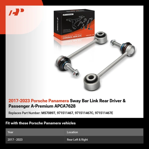 2017-2023 Porsche Panamera Sway Bar Link Rear Driver & Passenger A-Premium APCA7628